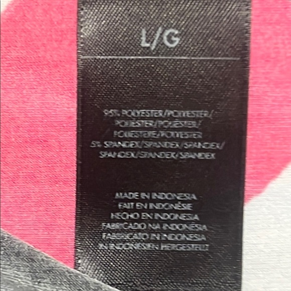 Alfani Wrap Print Stretch Dress Pink Orange Black sz L - Picture 7 of 8